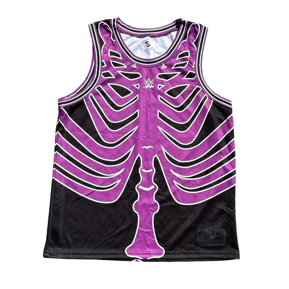 Dominik Mysterio ProSphere Unisex Purple Skeleton Basketball WWE Jersey Medium